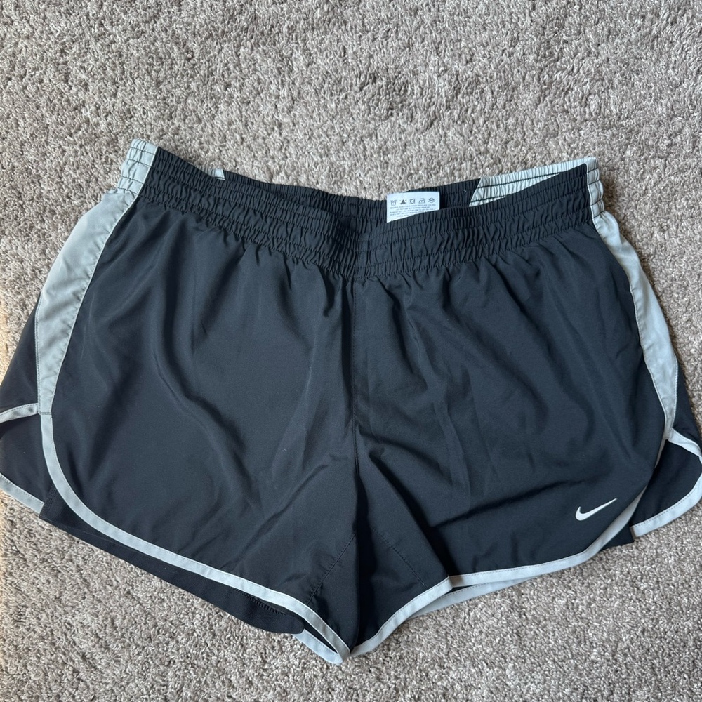 Nike Black and Gray Athletic Shorts Lightweight Breathable